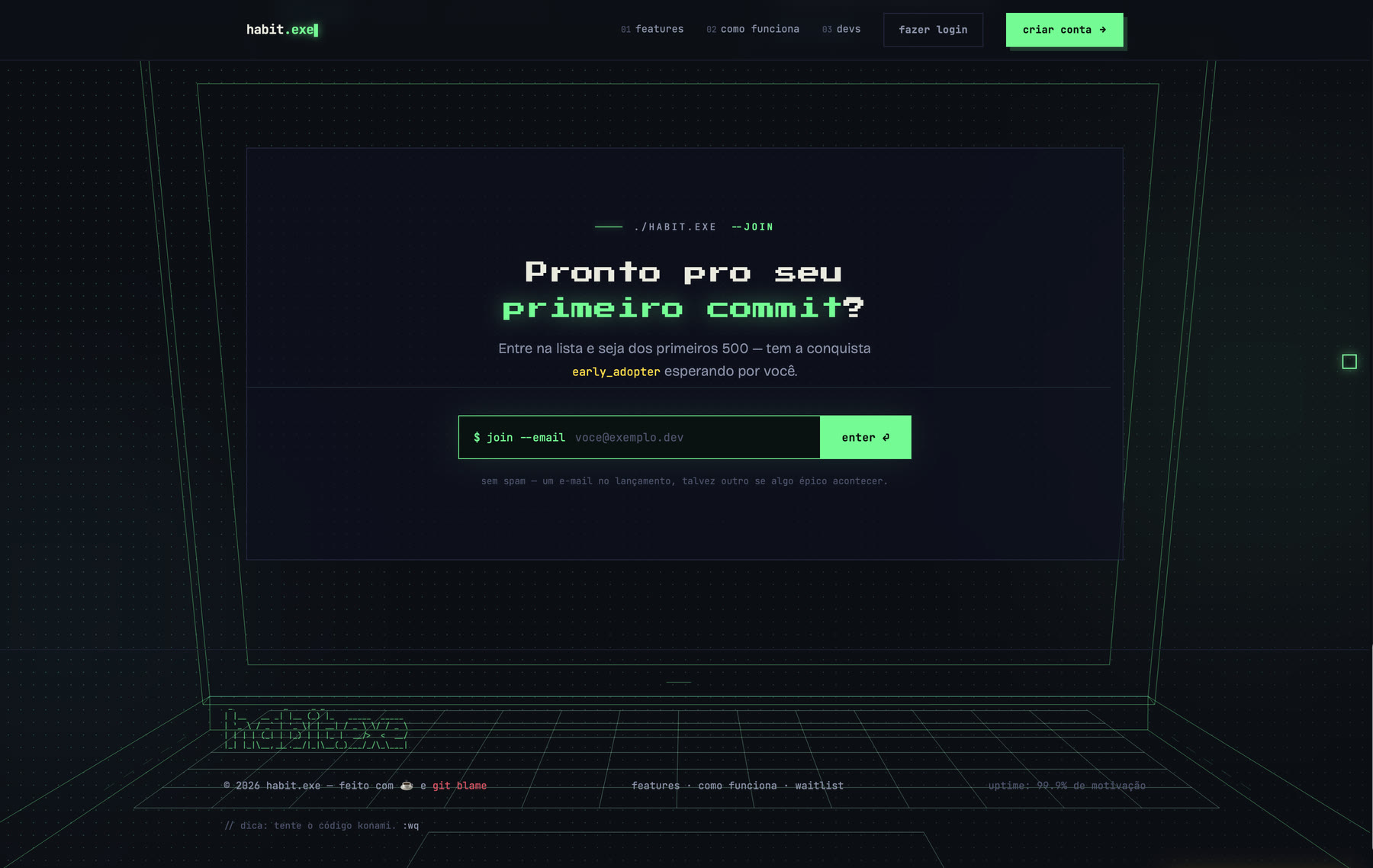 Formulário de lista de espera do habit.exe